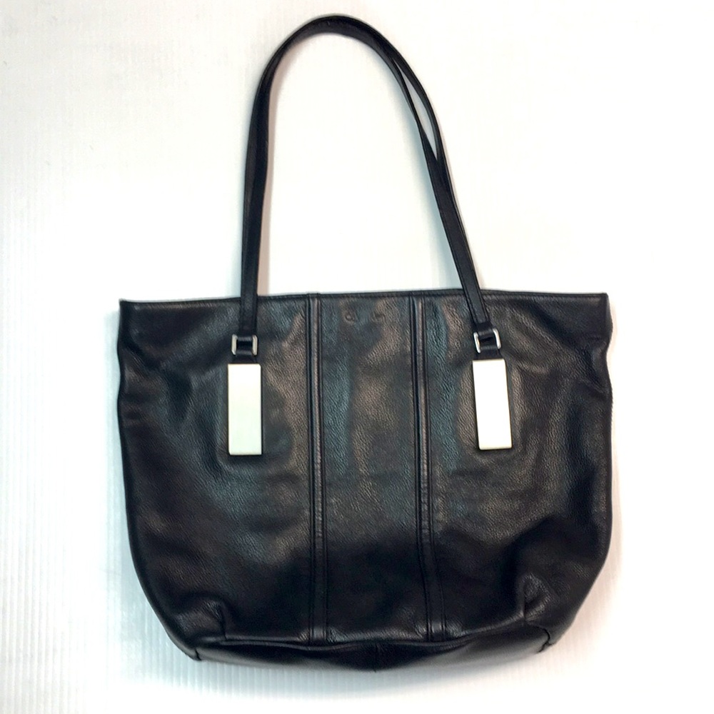 Calvin Klein Women’s Black Leather Tote Bag